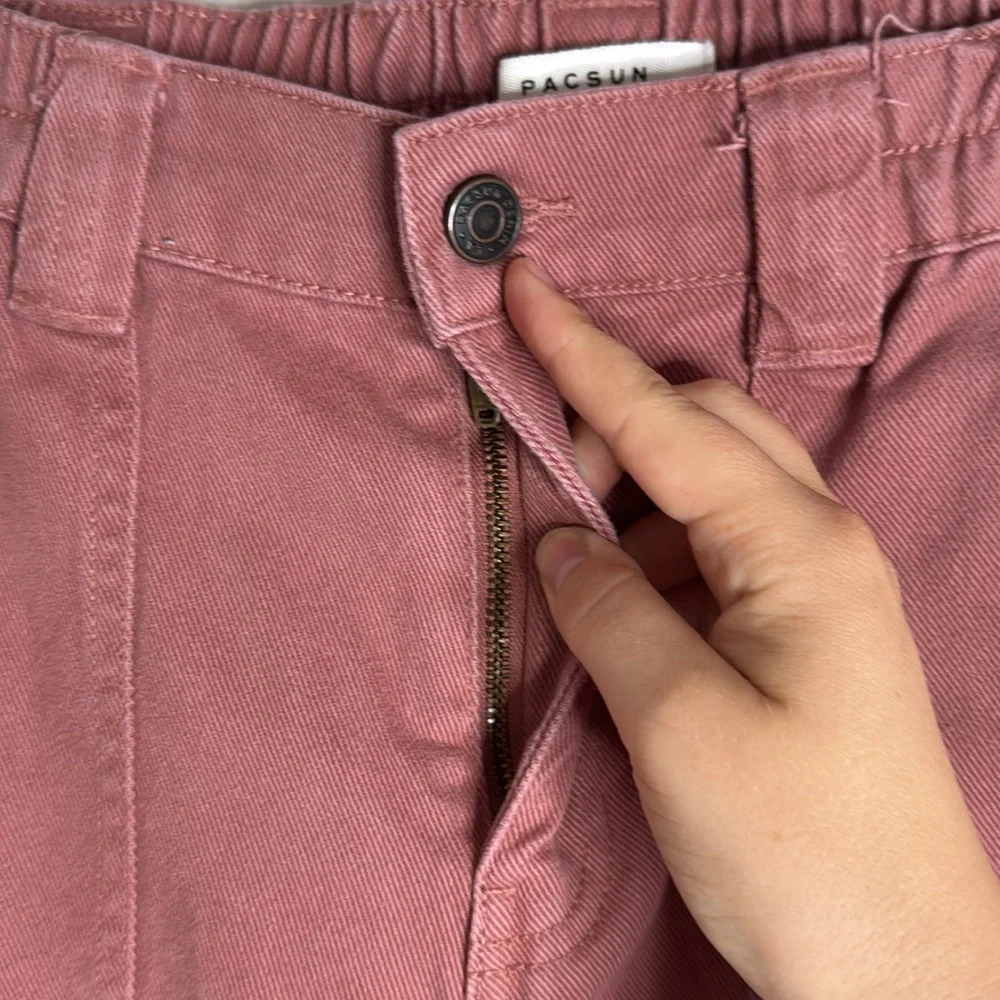 PacSun Women’s Sienna Dust Cargo Elastic Hem and Waistband Denim Pants Size XS